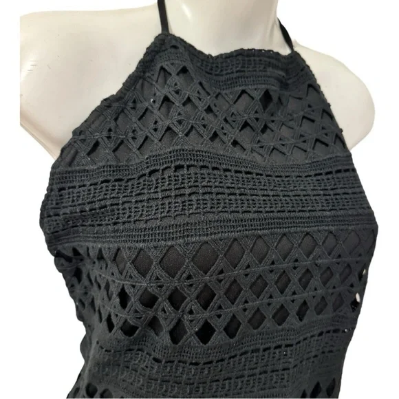 Black mini dress - halter - Jack by BB Dakota size 8 - Picture 2 of 9